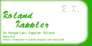 roland kappler business card